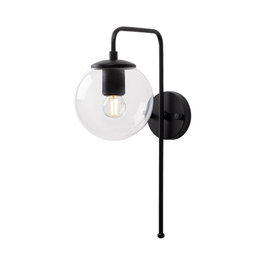 Opviq Viran - 10910 Lámpara de pared negra con tapa de cristal